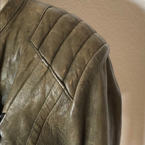 Mackage leather motorcycle distressed jacket L - Picture 2 of 8